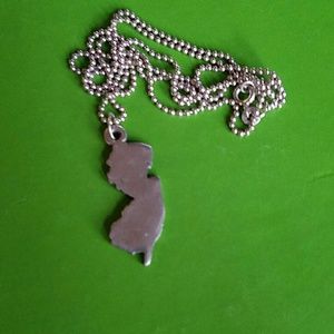 🔨⚒Handmade🛠🔨Sterling 3d printed NJ necklace